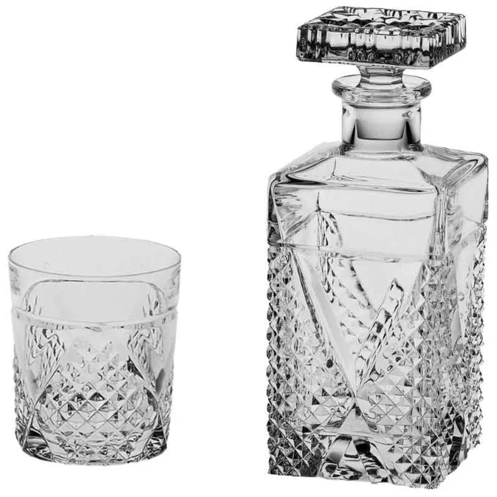 Set 6 Pahare Whisky Cu Decantor Cristal Bohemia Megan Pahare Cristal Ro