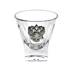 Set 6 Pahare Shot Argintate Fusion Russian Logo