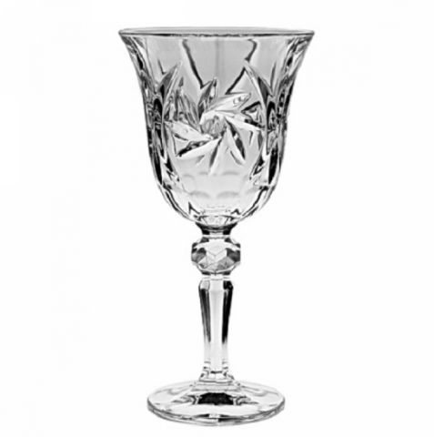 Set 6 Pahare Vin Cristal Bohemia Lorey Pinwheel 280 ml