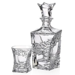 Set 6 Pahare Whisky cu Decantor Cristal Bohemia Samurai