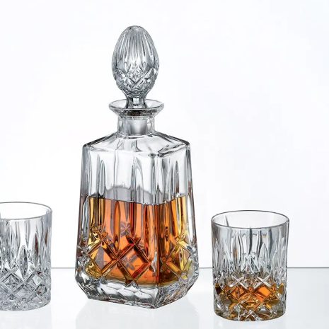 Set 6 Pahare Whisky cu Decantor Cristal Bohemia Sheffield