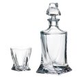 Set 6 Pahare Whisky cu Decantor Bohemia Quadro