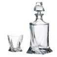 Set 6 Pahare Whisky cu Decantor Bohemia Quadro