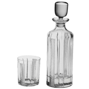 Set 6 Pahare Whisky cu Decantor Cristal Bohemia Choker