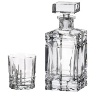 Set 6 Pahare Whisky cu Decantor Cristal Bohemia Corona