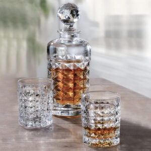 Set Pahare Whisky cu Decantor Cristal Bohemia Diamond