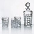 Set 6 Pahare Whisky cu Decantor Cristal Bohemia Diamond