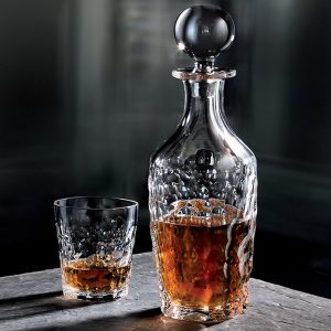 Set 6 Pahare Whisky cu Decantor Cristal Bohemia Marble Editie Limitata