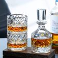 Set 2 Pahare Whisky cu Decantor Cristal Bohemia Minister