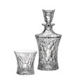 Set 6 Pahare Whisky cu Decantor Cristal Bohemia Moleculas