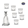 Set 6 Pahare Whisky cu Decantor Cristal Bohemia Prince