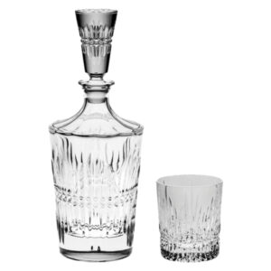 Set 6 Pahare Whisky cu Decantor Cristal Bohemia Vincent