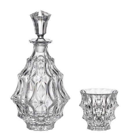 Set 6 Pahare Whisky cu Decantor Cristal Bohemia Fortune Set 6 Pahare Whisky cu Decantor Cristal Bohemia Fortune