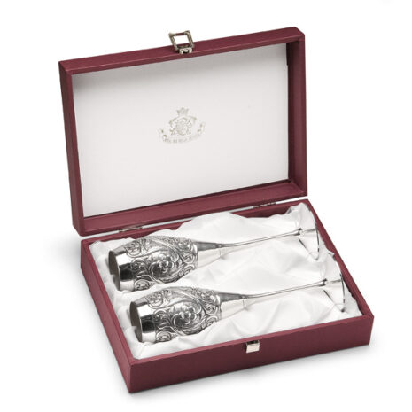 Set Pocale Vin Argint Royal Rose