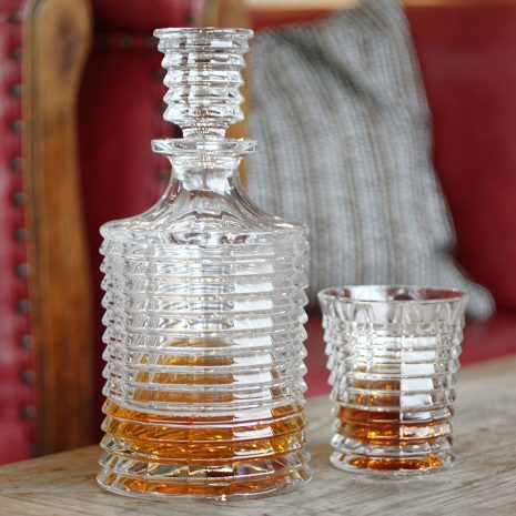 Set 6 Pahare Whisky cu Decantor Cristal Bohemia Blade