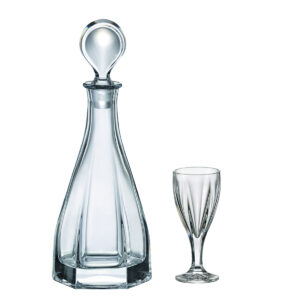 Set 6 Pahare Shot cu Decantor Cristal Bohemia Victoria