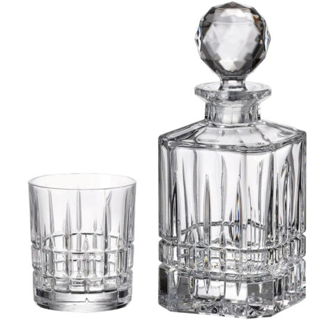 Set 6 Pahare Whisky cu Decantor Cristal Bohemia Dover