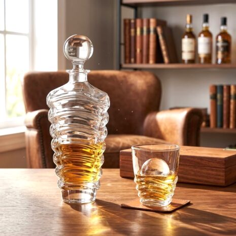 Set 6 Pahare Whisky cu Decantor Bohemia Wave