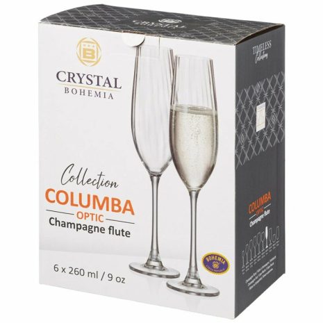 Pahare Sampanie Bohemia Columba Optic 260 ml