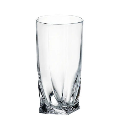 Set 6 Pahare Apa Cristal Bohemia Quadro 350 ml