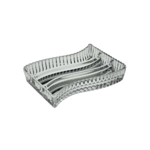 Platou Cristal Bohemia Trei Compartimente 18 cm