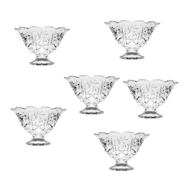 Set 6 Boluri Cristal Bohemia Pinwheel 13.5 cm