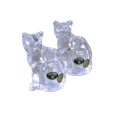 Set Solnite Cristal Bohemia Pisici 9 cm