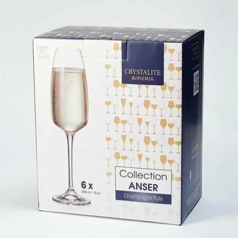 Pahare de sampanie de la Bohemia Anser 290m ml