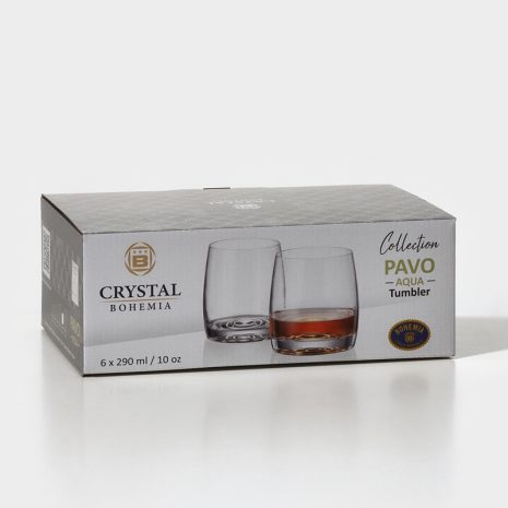 Pahare de Apa Bohemia Pavo Aqua 290 ml