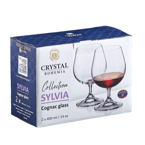 Pahare de Coniac Bohemia Sylvia Klara 400 ml