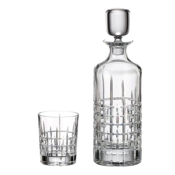 Set 6 Pahare Whisky cu Decantor Cristal Bohemia Ricky