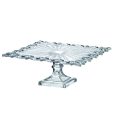 Platou Tort Cristal Bohemia cu Picior Pierced 32cm