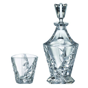 Set 6 Pahare Whisky cu Sticla Cristal Bohemia Eskymos