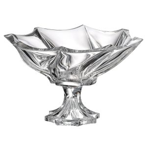 Bol din Cristal Bohemia cu Picior Bromelias 33 cm