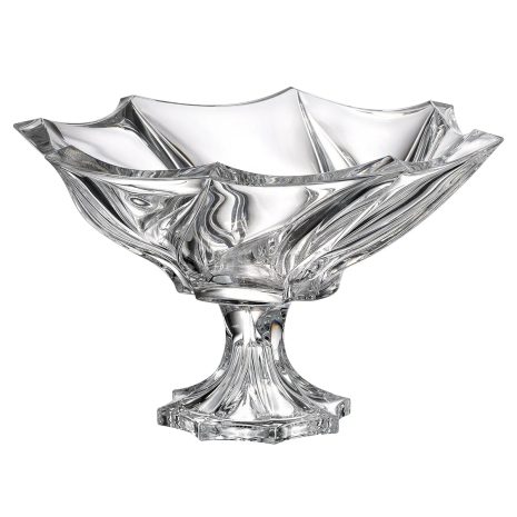 Bol din Cristal Bohemia cu Picior Bromelias 33 cm
