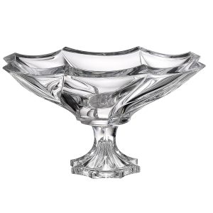 Bol din Cristal Bohemia cu Picior Bromelias 35 cm