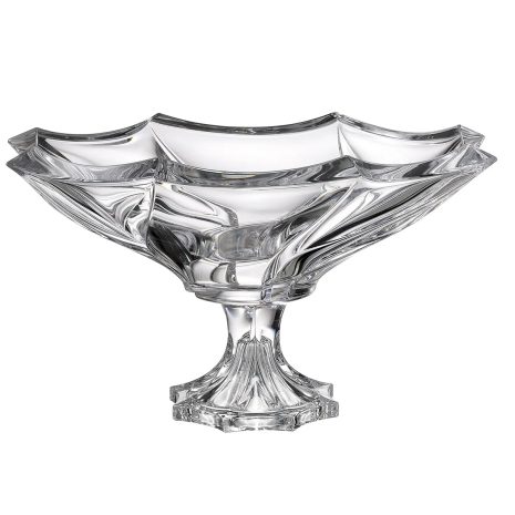 Bol din Cristal Bohemia cu Picior Bromelias 35 cm