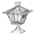 Bomboniera Cristal Bohemia cu Picior Pierced 16 cm