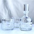 Set 2 Pahare Whisky cu Decantor din Cristal Bohemia