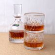 Set 2 Pahare Whisky cu Sticla din Cristal Bohemia