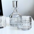 Set 2 Pahare Whisky cu Sticla din Cristal Bohemia Dover