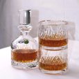 Set 2 Pahare Whisky cu Sticla din Cristal Bohemia