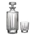 Set 6 Pahare Whisky cu Sticla din Cristal Bohemia Olivia