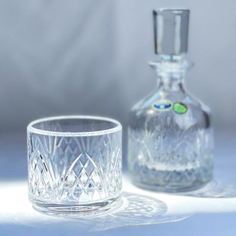 Set 2 Pahare de Whisky cu Sticla din Cristal Bohemia Set 2 Pahare de Whisky cu Sticla din Cristal Bohemia
