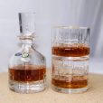 Set 2 Pahare Whisky cu Sticla din Cristal Bohemia Dover
