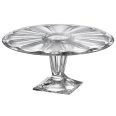 Platou Cristal Bohemia cu Picior Panel 34 cm