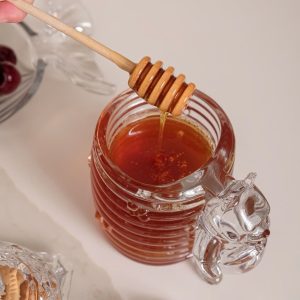 Recipient pentru Miere din Cristal Bohemia 15 cm