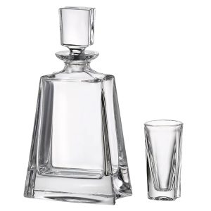 Set 6 Pahare Tuica/Lichior cu Sticla Cristal Bohemia Kathrene