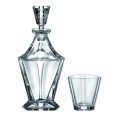 Set 6 Pahare Whisky cu Sticla Cristal Bohemia Ice Glamour