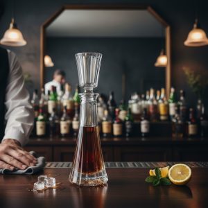 Sticla Aperitiv cu Pahar Cristal Bohemia